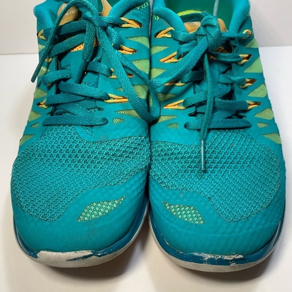 Nike Free run 5.0 teal Women’s running shoes Teal and Yellow Size: 7.5 - Picture 11 of 11